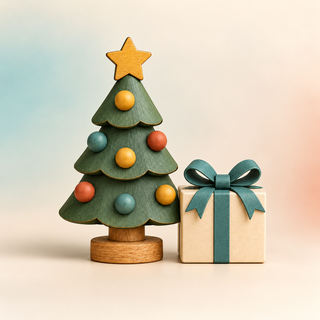 Holiday: Christmas collection illustration on a smooth cream background