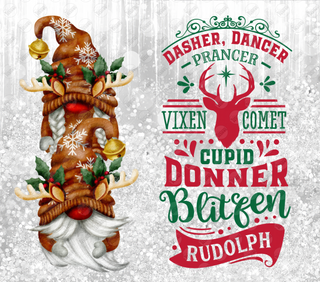 Gnomes and Reindeer Names Tumbler