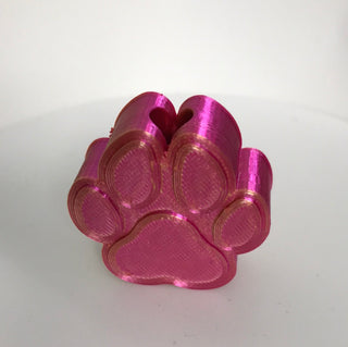 Paw Print Straw Topper (3D Print - multi colored - up to 50mm)