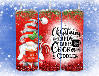 Christmas, Candy Canes, Cocoa & Cuddles Tumbler