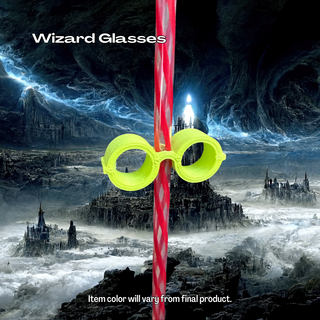 Wizard Glasses - Straw Topper (3D Print - multi colored - up to 50mm)