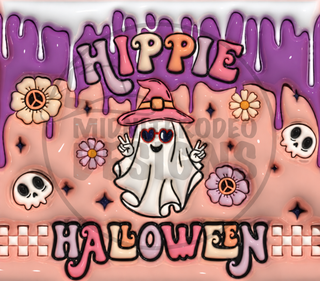 Hippie Halloween witch-hat ghost — watermarked full artwork