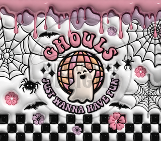 Ghouls Just Wanna Have Fun: disco-ball ghost — watermarked full artwork