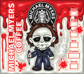 Pale-Masked Character coffee parody — watermarked full artwork