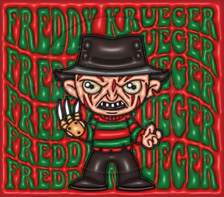 Fedora-Wearing Horror Character with repeated name lettering — watermarked full artwork